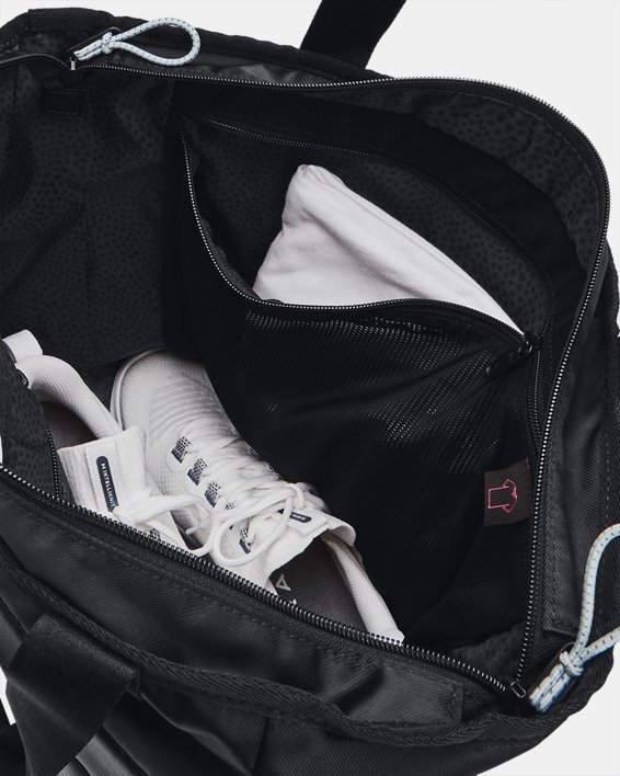 Women's UA Essentials Tote Backpack in Black image number 4